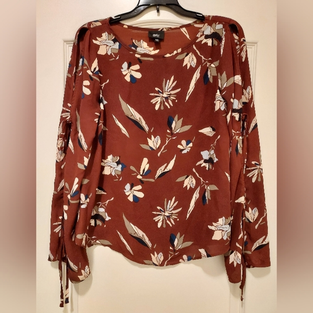 Mossimo Brown Floral Top
